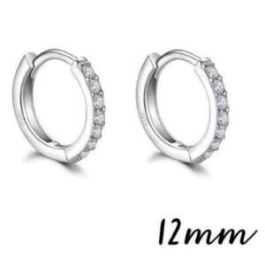 925 Sterling Silver Small Hoop Earrings 12MM